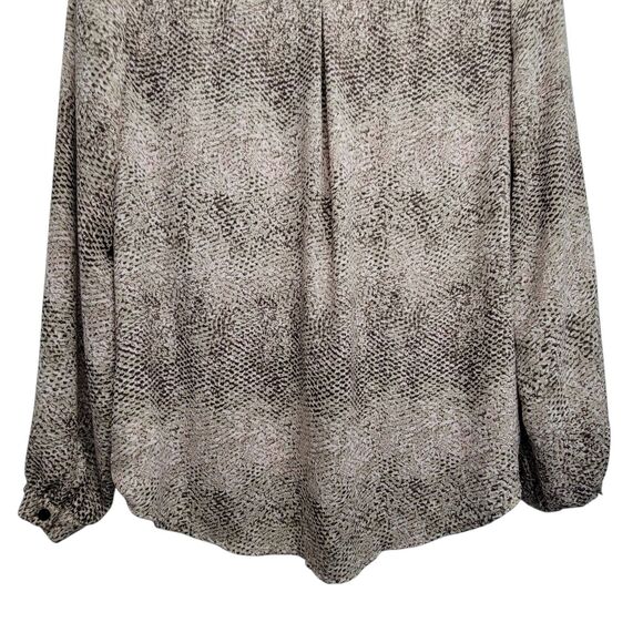 Kenar Brown And Pink Animal Print Flowy Hidden Button Top Size Small - Picture 6 of 11